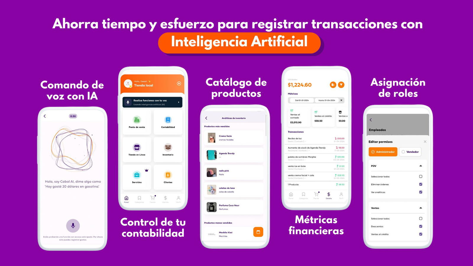 Cabal App, herramientas para negocios, finanzas empresariales, micronegocios.