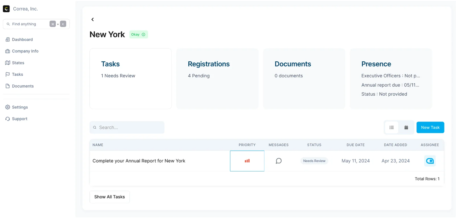 Automate registration and annual report tracking in AbstractOps.