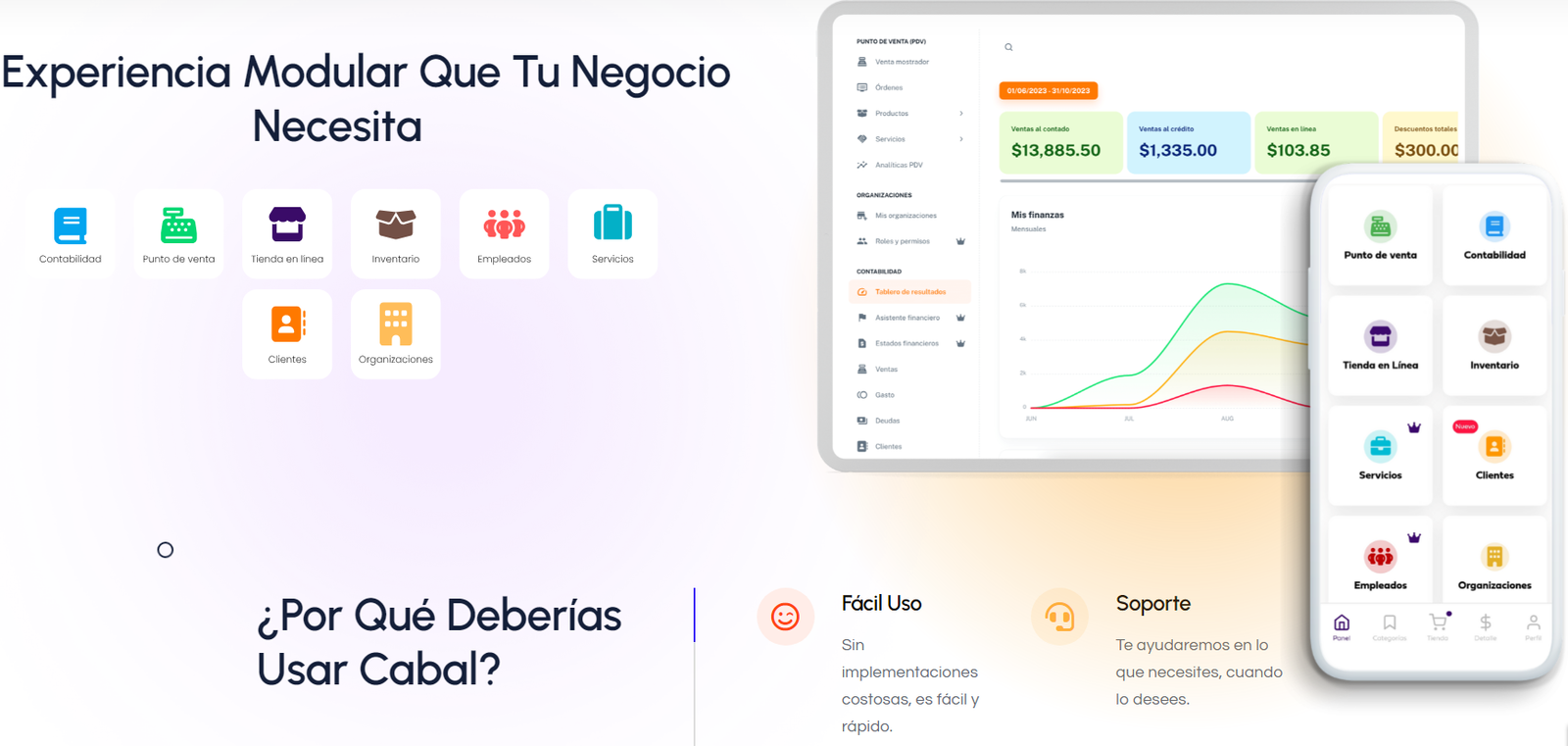 Cabal App es la app y web que permite llevar toda la administración de un negocio en un solo lugar.